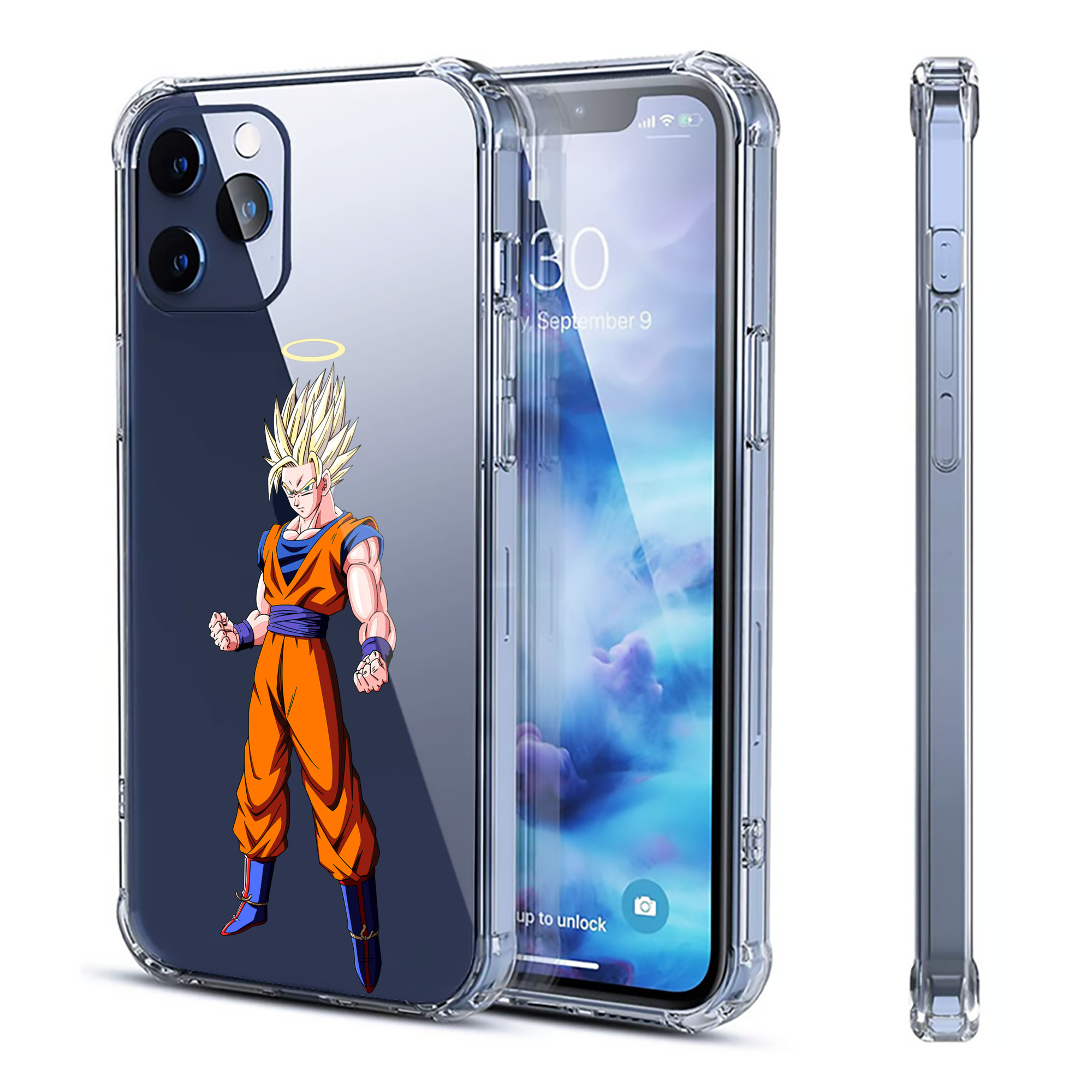 （画像用） ドラゴンボール 孫悟空（そん ごくう）Son Goku カカロット DRAGON BALL Kakarotto 【iPhone 12シリーズ対応】透明スマホケース（クリアソフトケース）